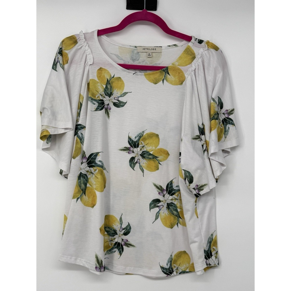 Astrologie Brand Women's Short Sleeve Top With Flowy Arms Medium